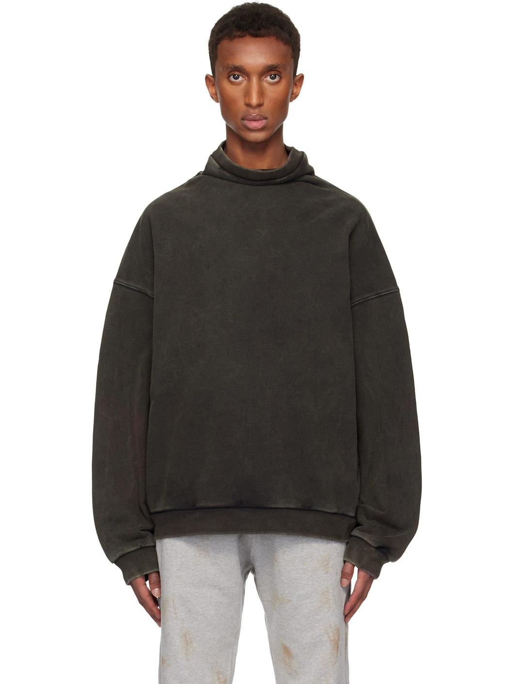 Black Standard Logo Turtleneck - 1
