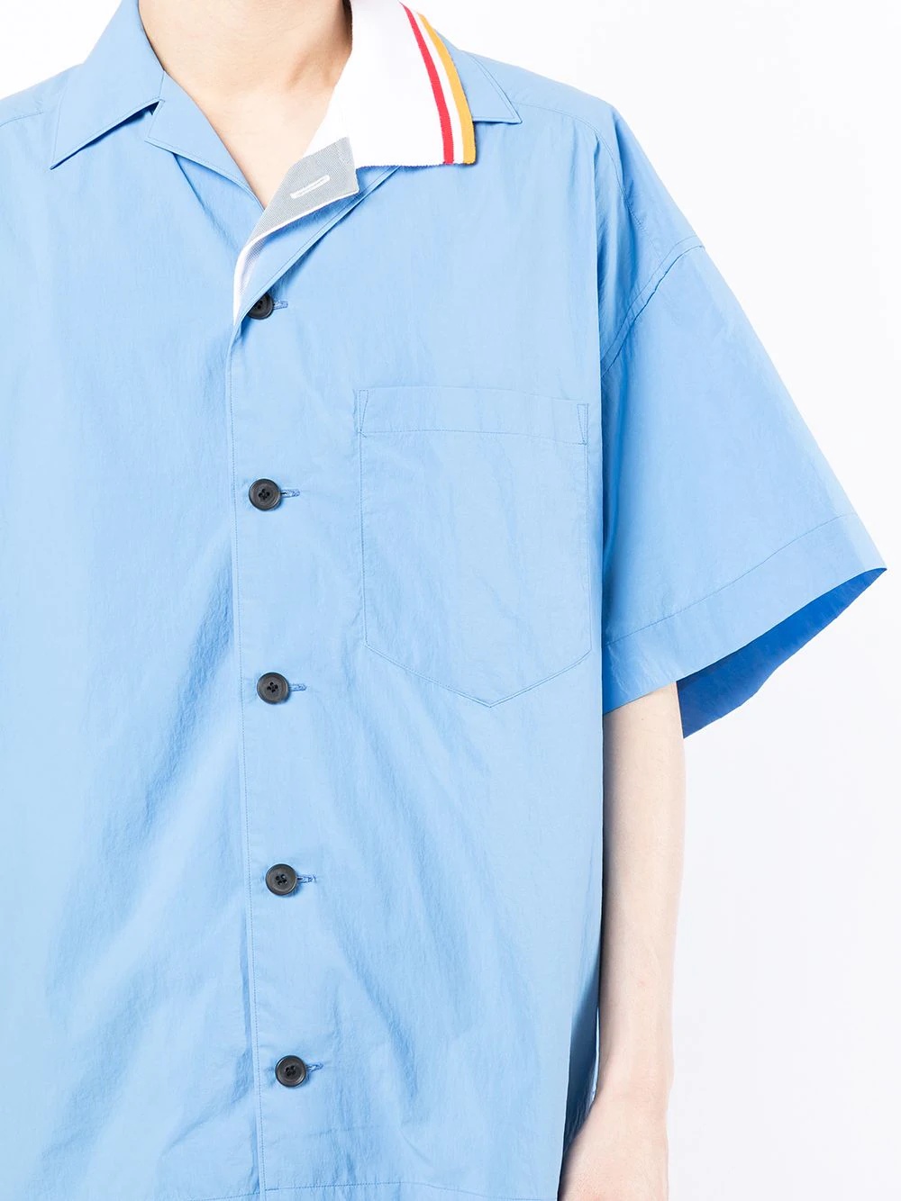 contrasting short-sleeved shirt - 5