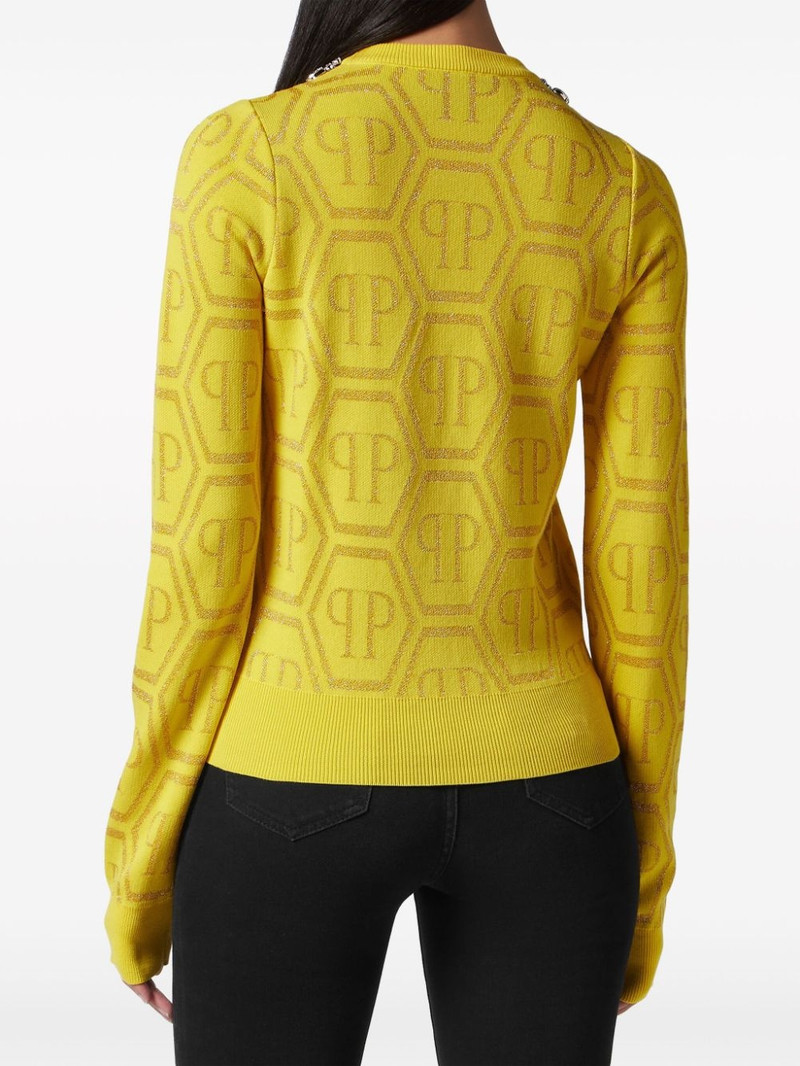 monogram crystal-embellished jumper 4