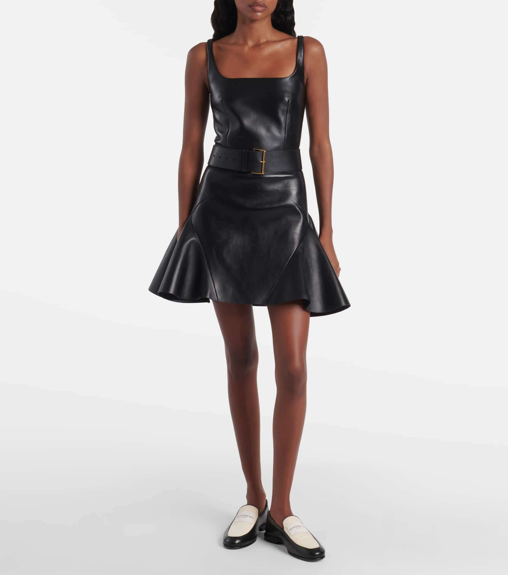 Ruffled leather minidress - 2