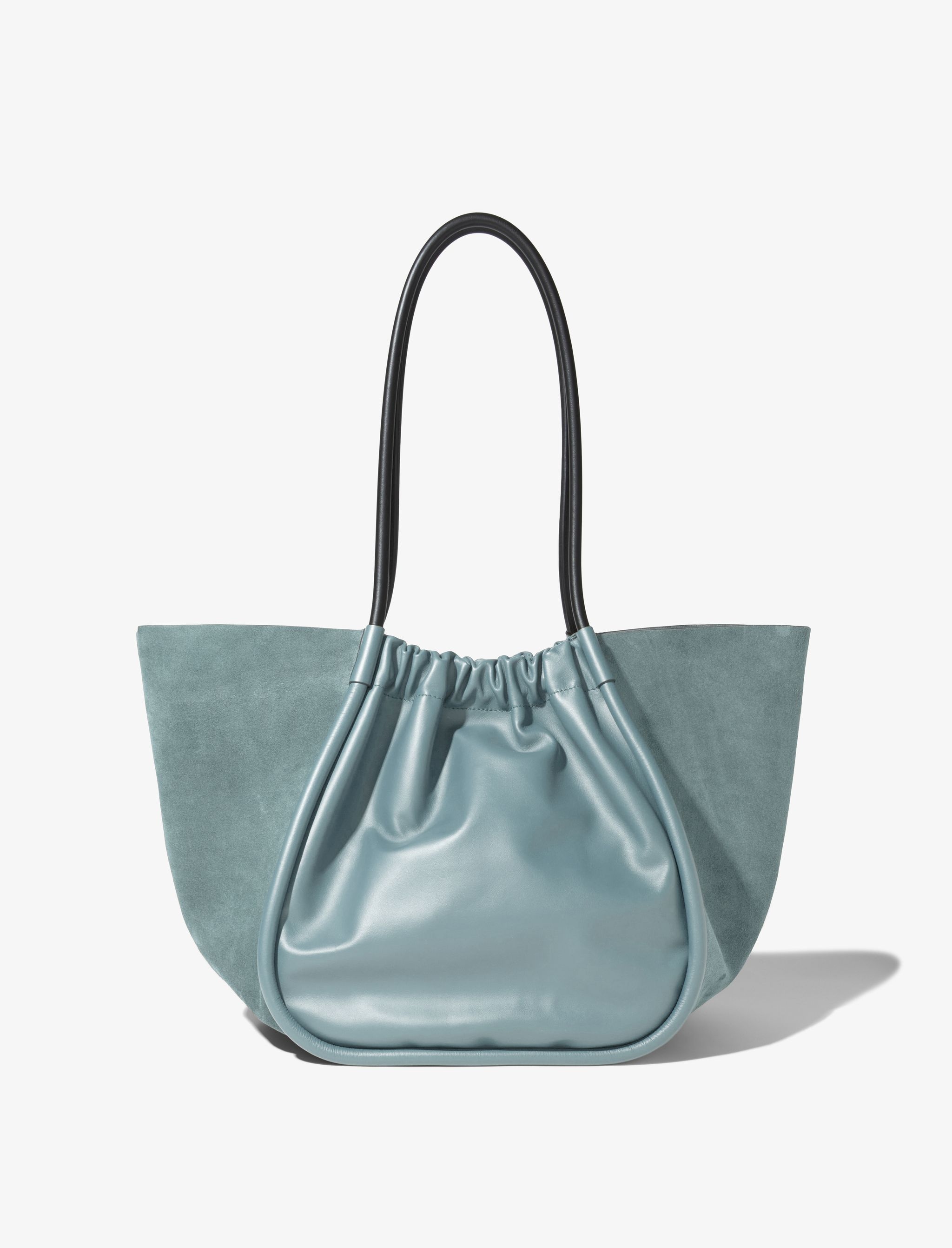 Xl Suede Ruched Tote - 4
