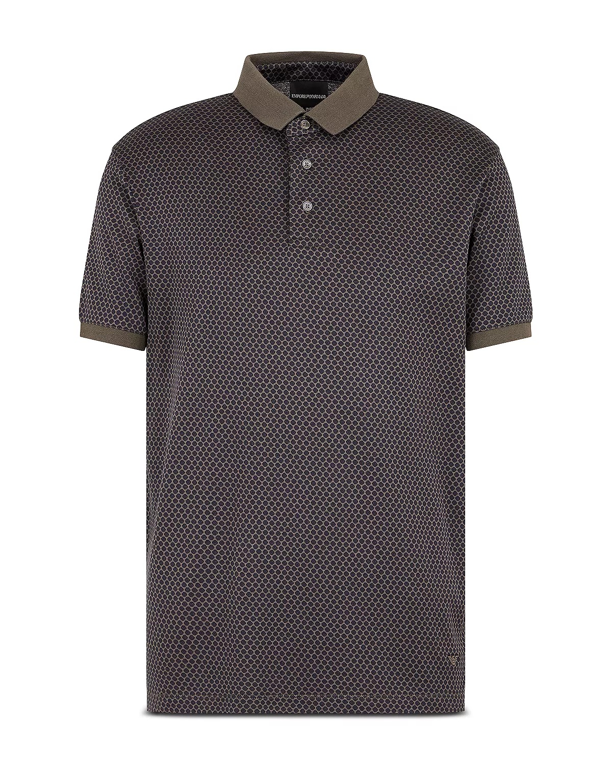 Cotton Jersey Hexagon Jacquard Regular Fit Polo Shirt - 5