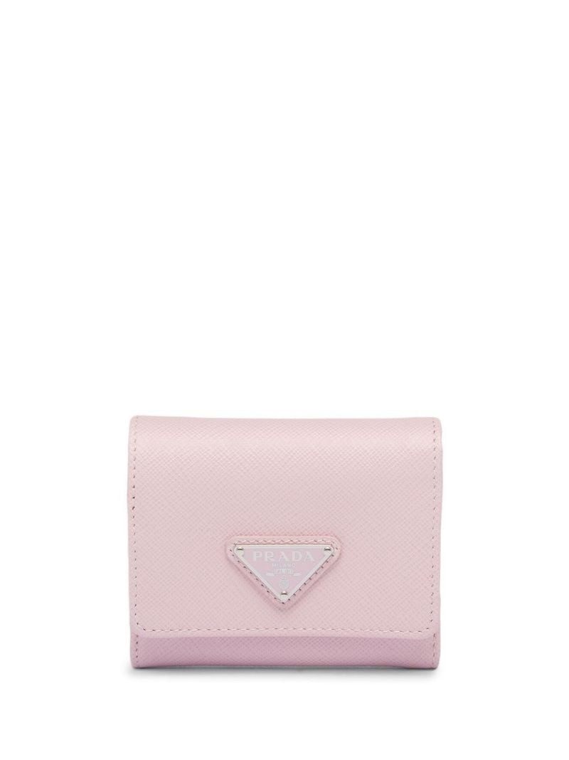 triangle-logo Saffiano leather wallet - 1