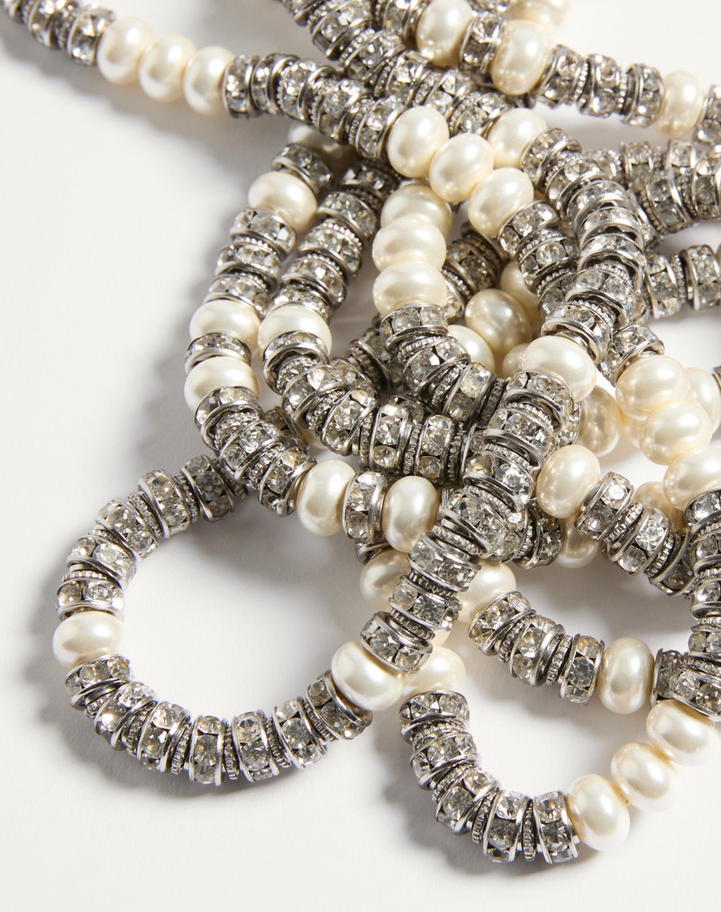 COEUR ROYAL NECKLACE IN METAL, ENAMEL, PEARLS AND CRYSTALS 5