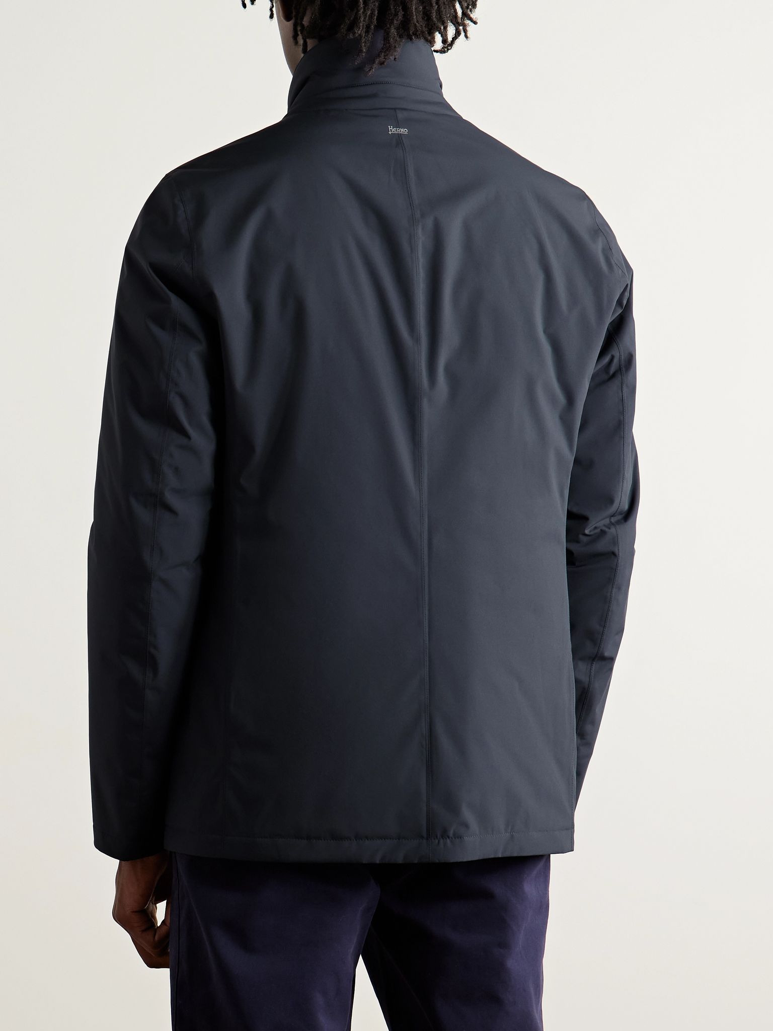 Padded Down Jacket Navy - 4