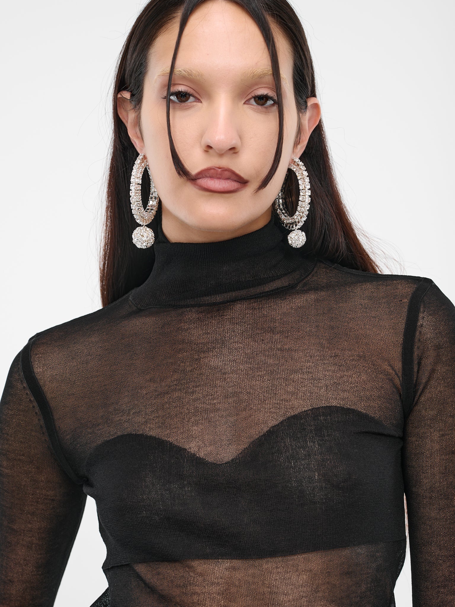 Lace Mock Neck Top - 4