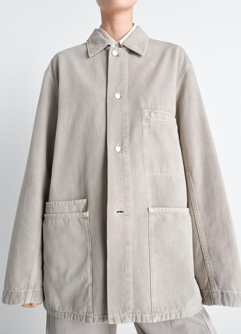 UTILITY OVERSHIRT IN SNOW BROKEN TWILL 5