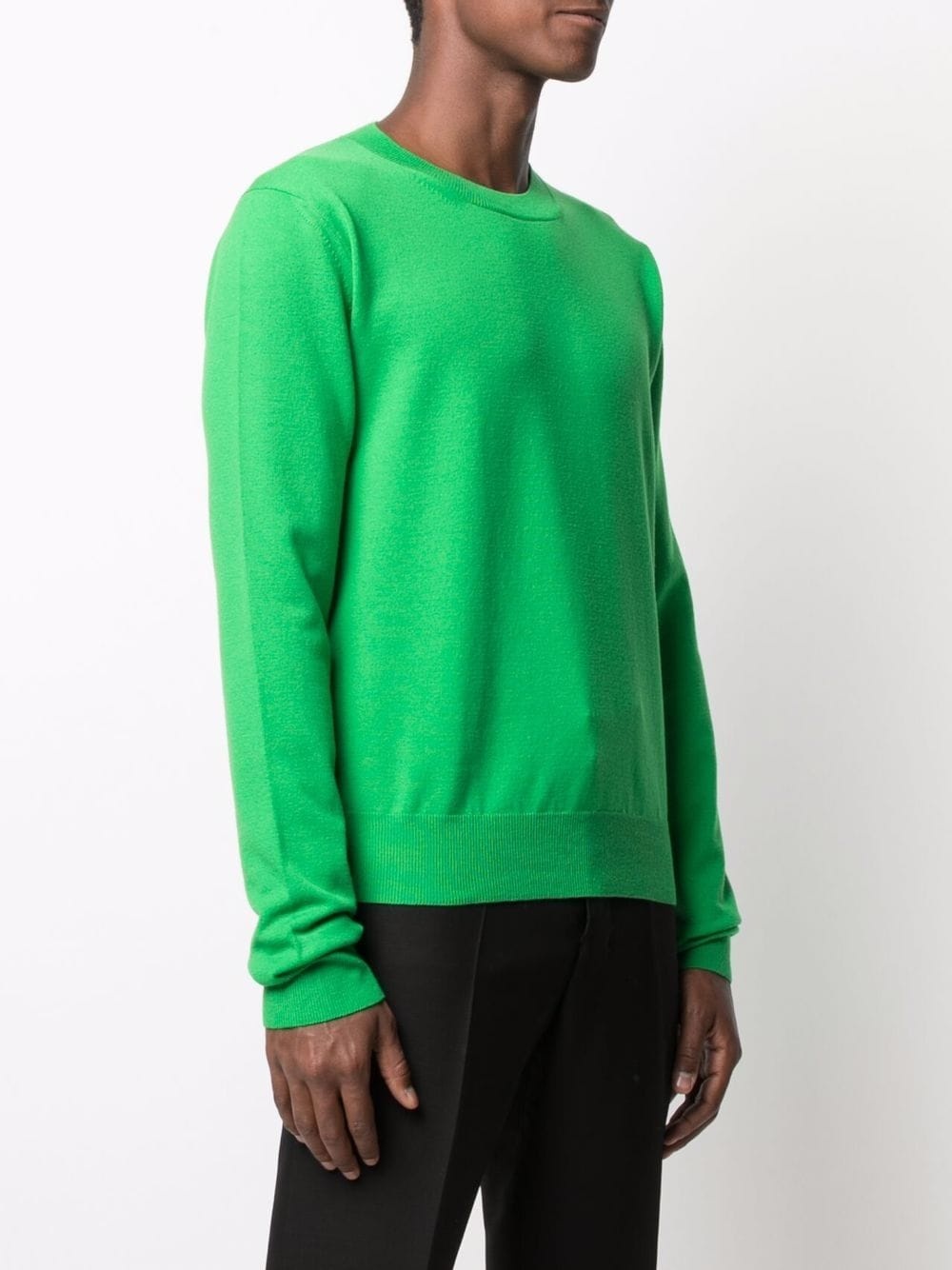 ribbed-trim wool-blend jumper - 3