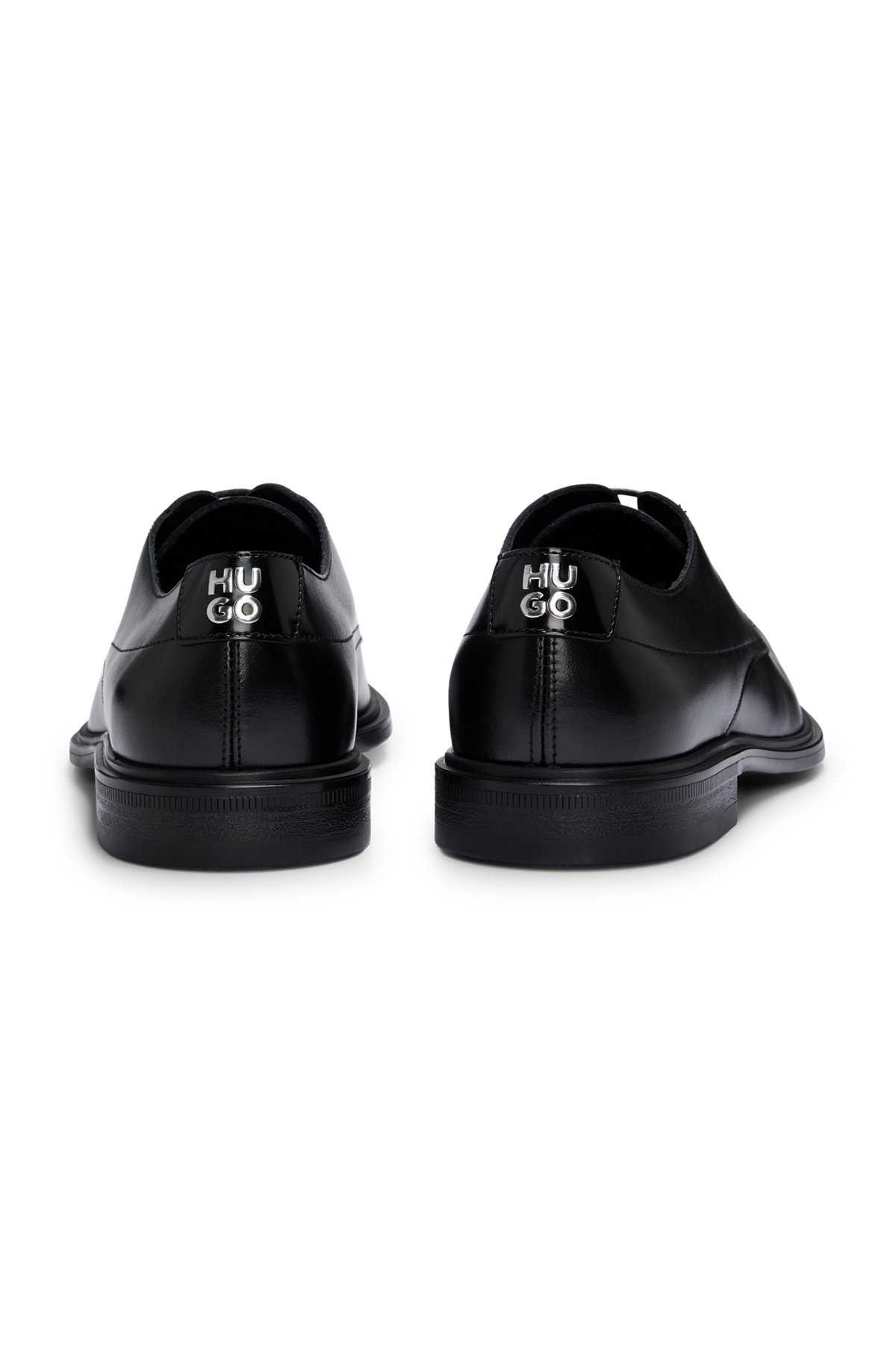 DERBY SHOES IN NAPPA LEATHER WITH EMBOSSED LOGO - 5