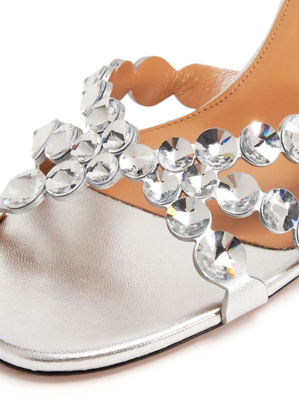 Crystal Mirage 35mm leather mules - 4