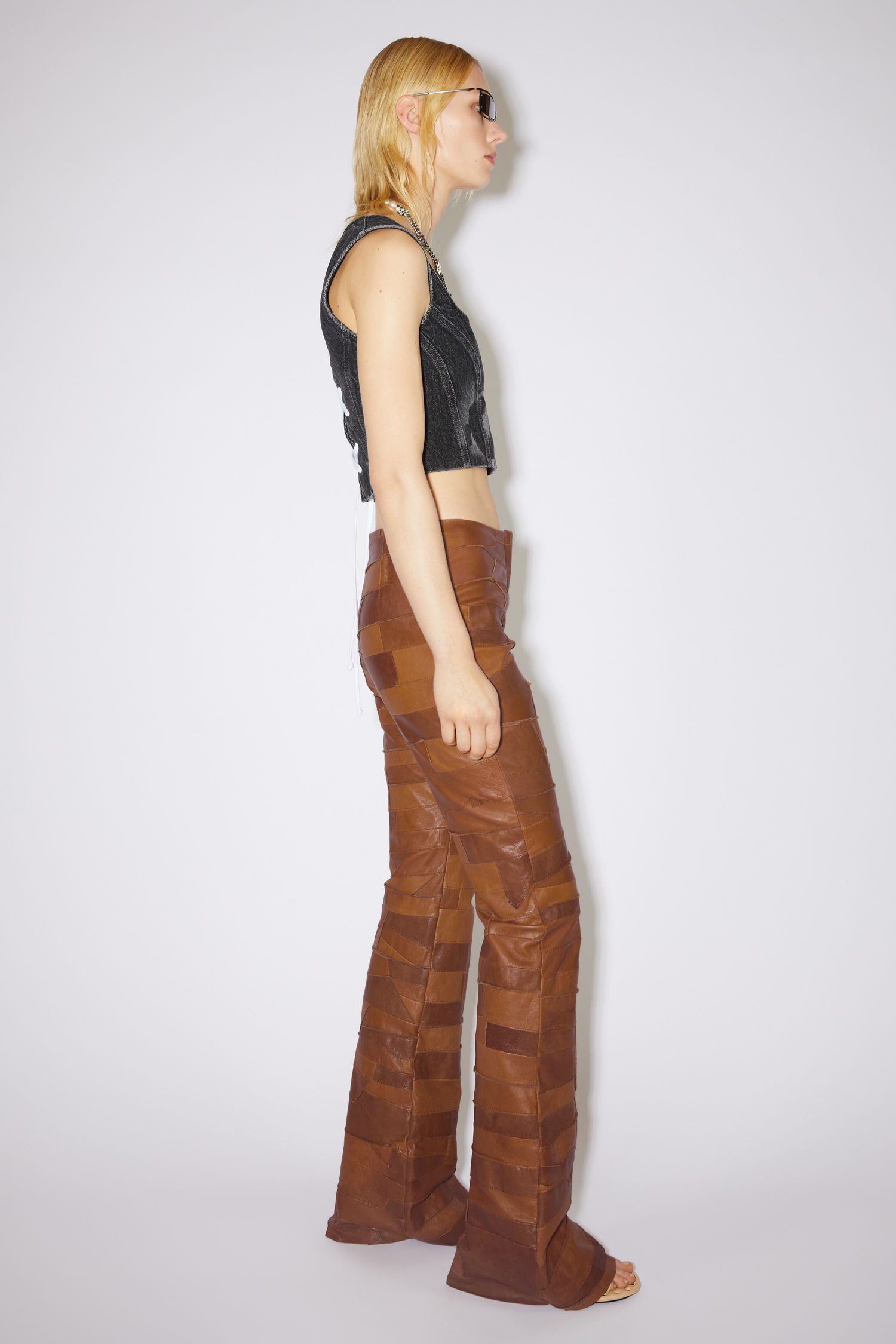 Patchwork trousers - Brown/light brown - 4