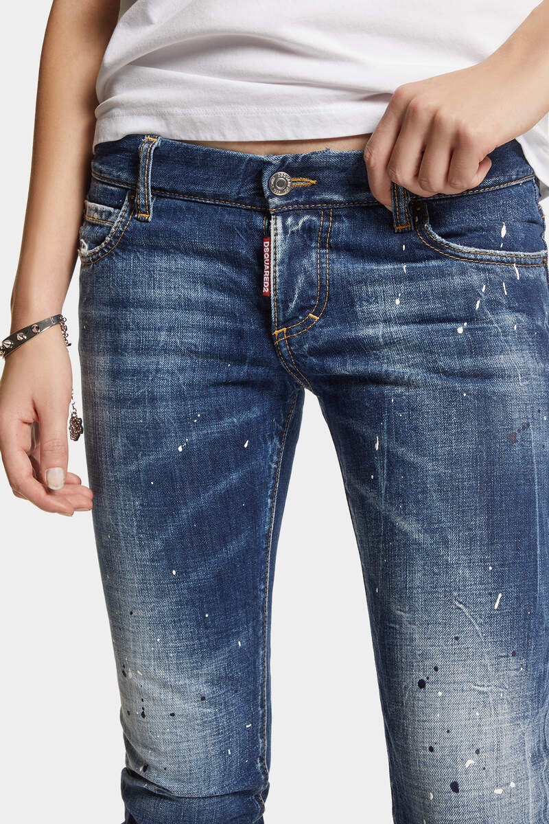 MEDIUM WHITE & BLUE SPOTS SHARPEI JEANS - 5
