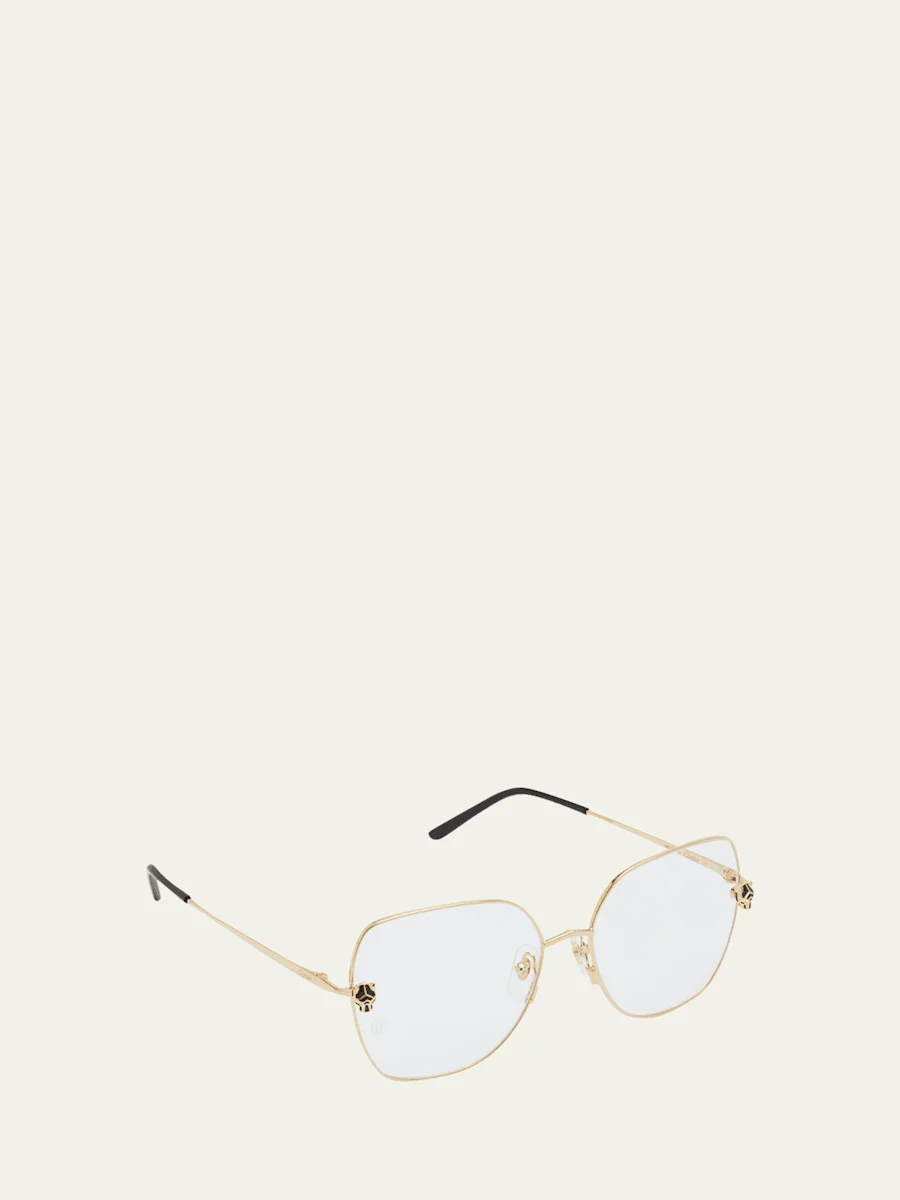 Panther Gold-Plated Metal Butterfly Optical Glasses - 1
