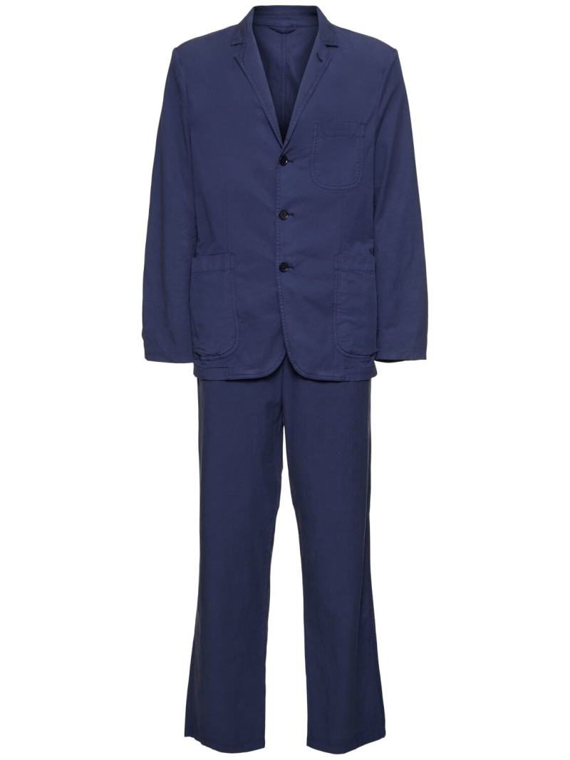 Cotton blend twill suit - 1