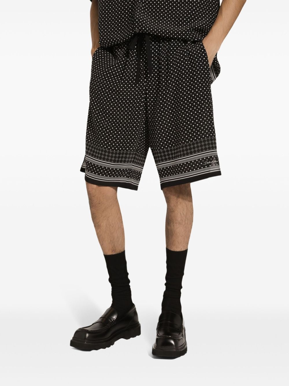 polka dot-print shorts - 4