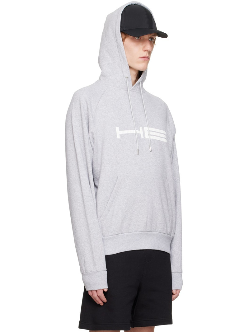Gray Cracked Print Hoodie 2
