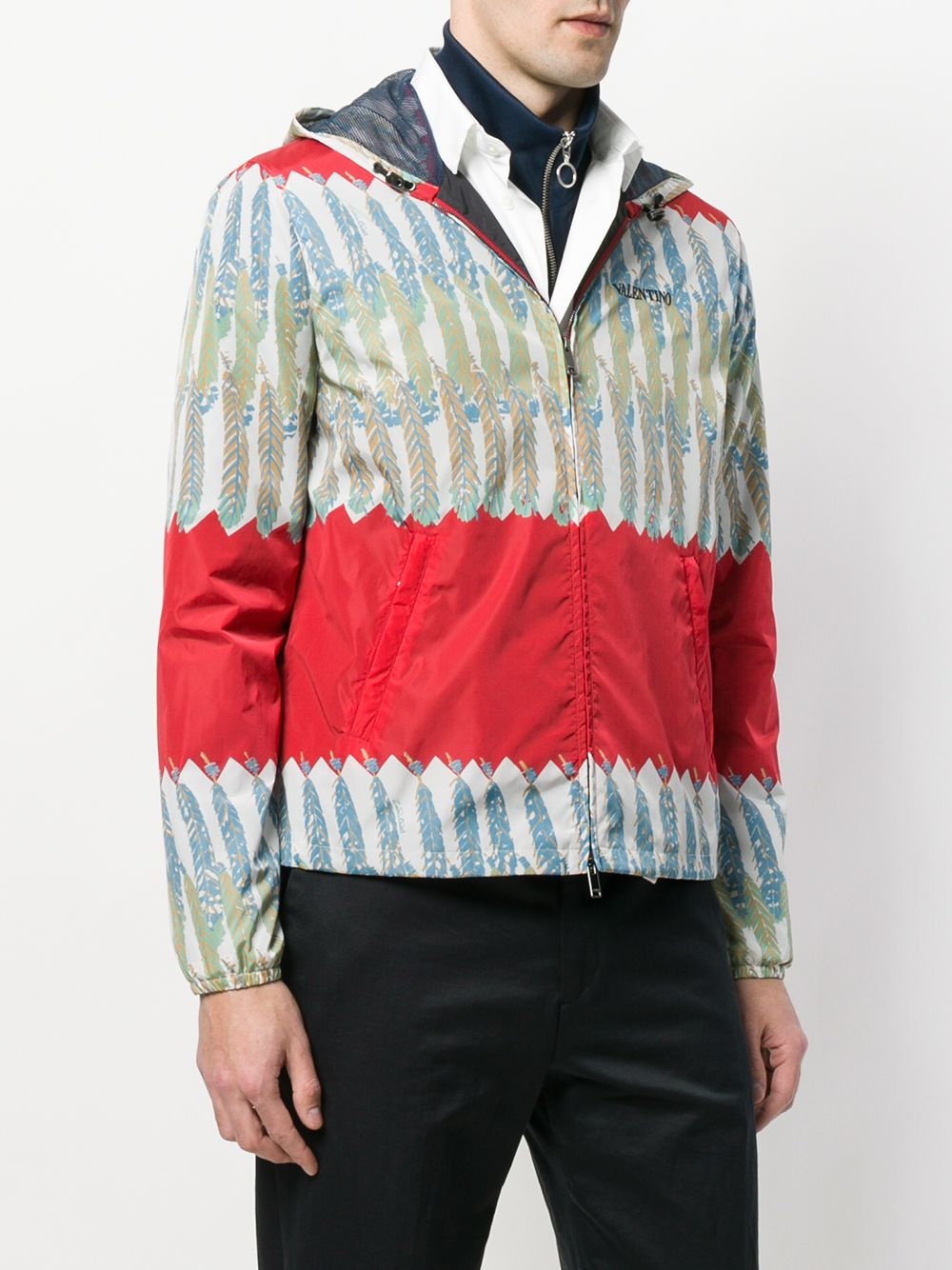 patterned zipped jacket - 3