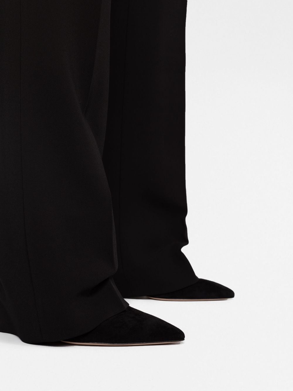 high-waisted flared trousers - 6