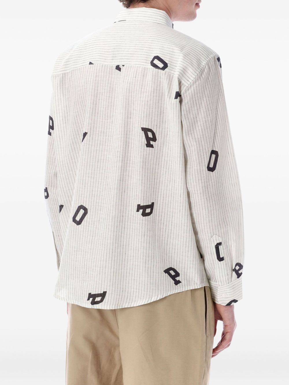 letter-print shirt - 2