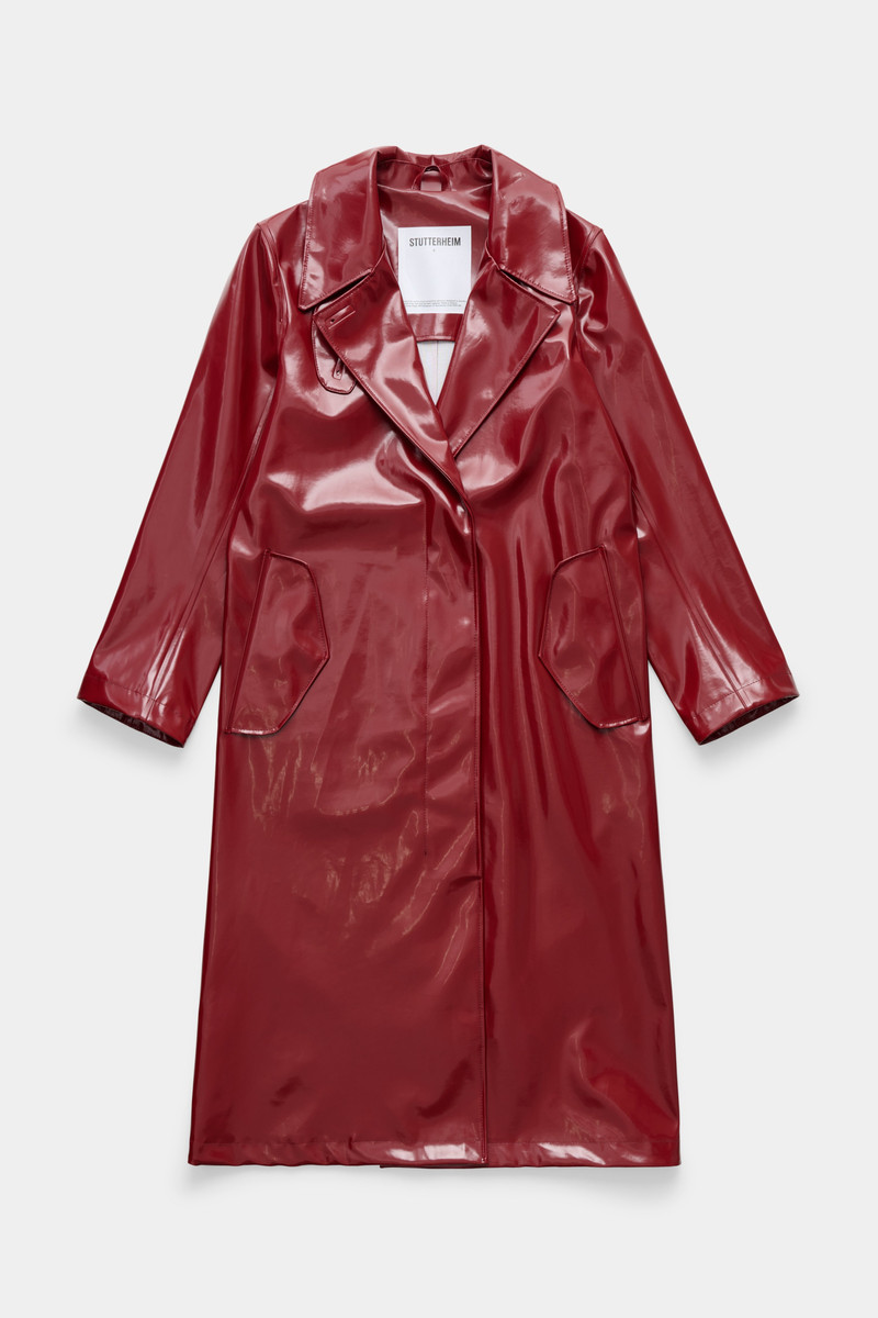 Wayfair Opal Trench Coat Burgundy 1