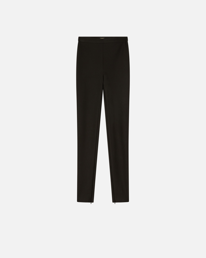 SLIM-FIT STRETCH TROUSERS WITH ZIPPED LEG HEMS - 1