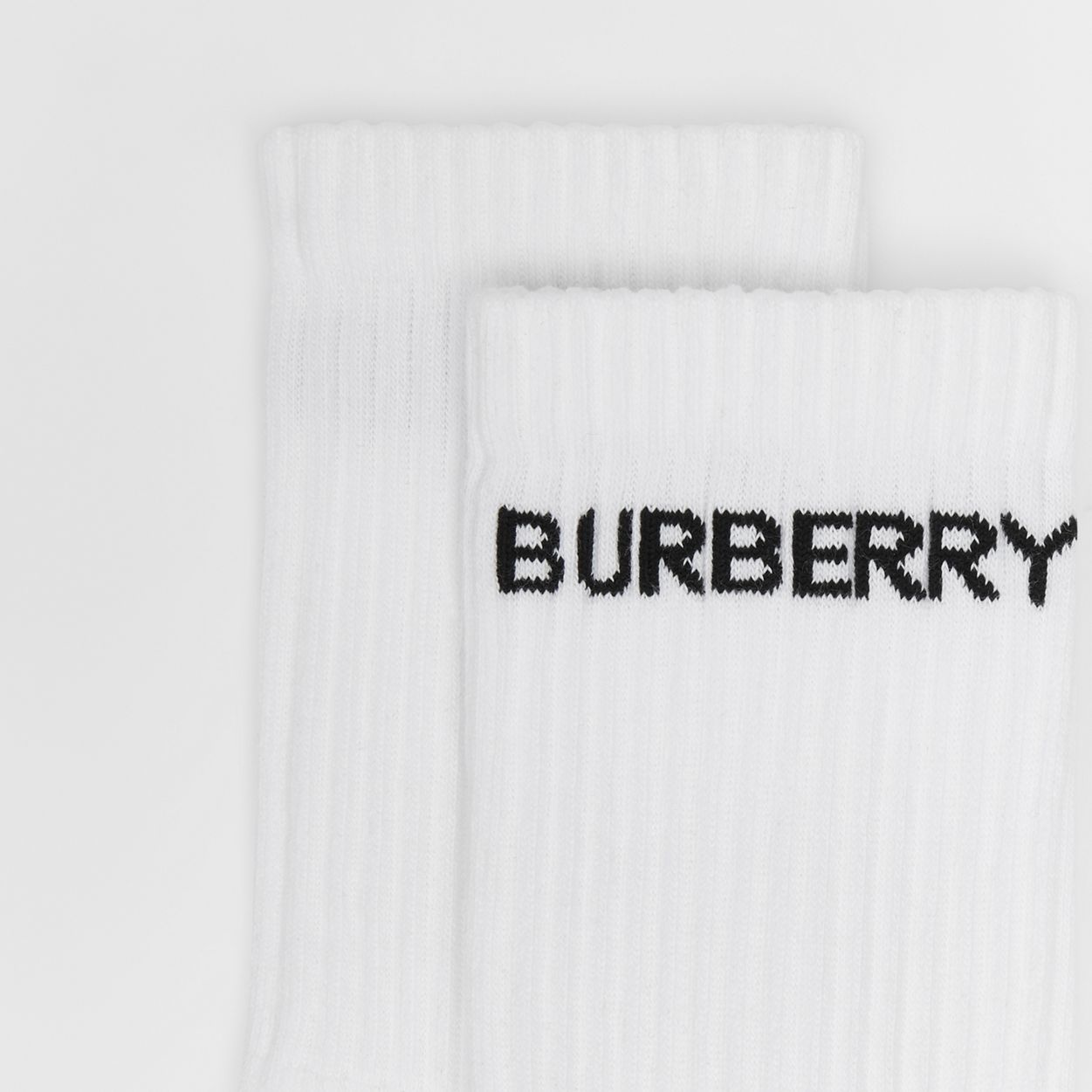 Logo Intarsia Technical Stretch Cotton Socks - 2