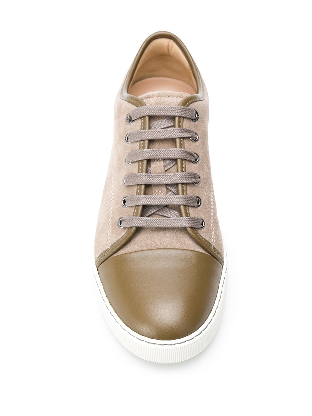 suede lace-up trainers - 4