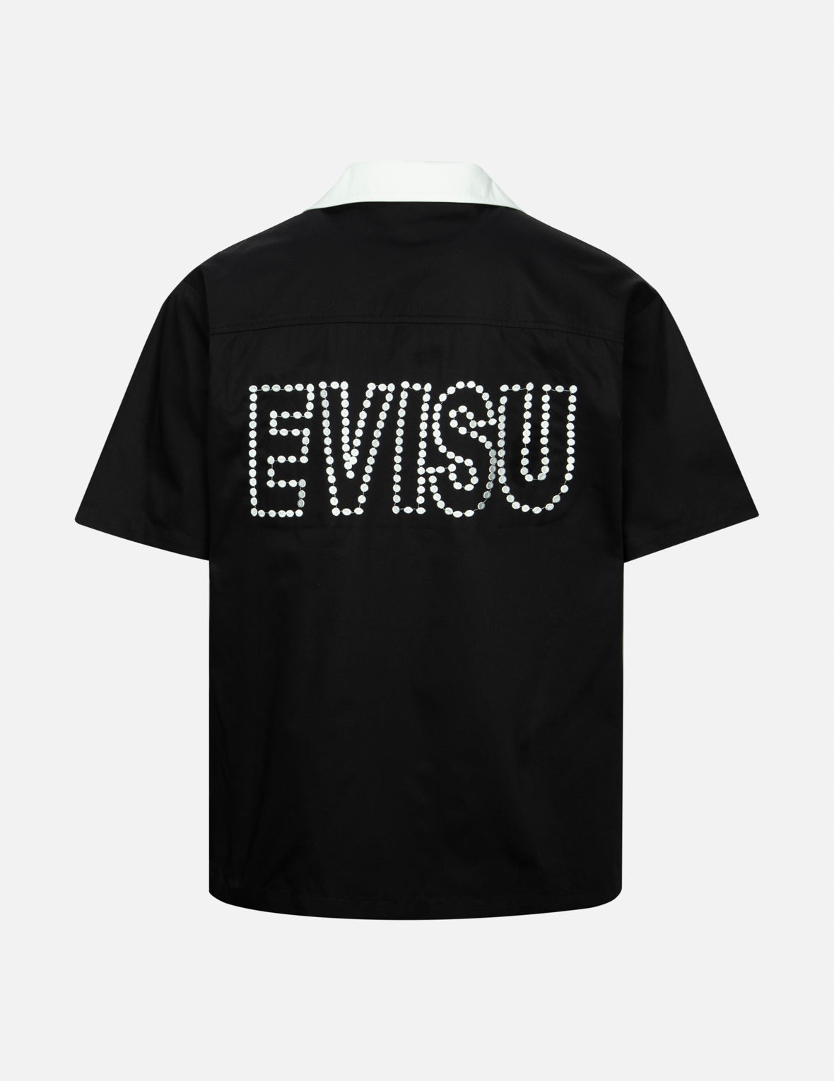 Chain-Stitched Embroidery Logo Boxy Tencel Shirt - 2