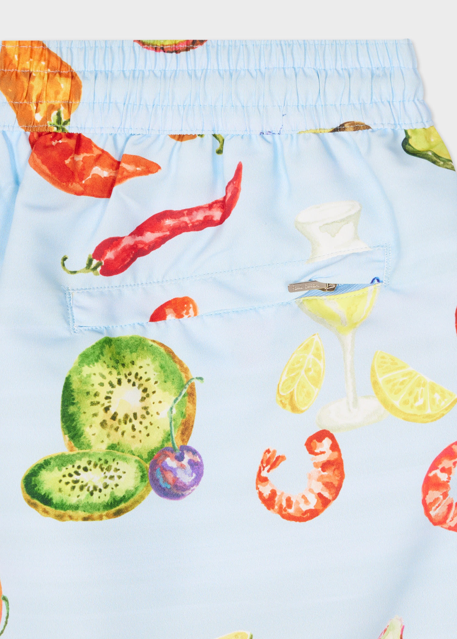 'Tropical Fruit' Print Long Swim Shorts - 2