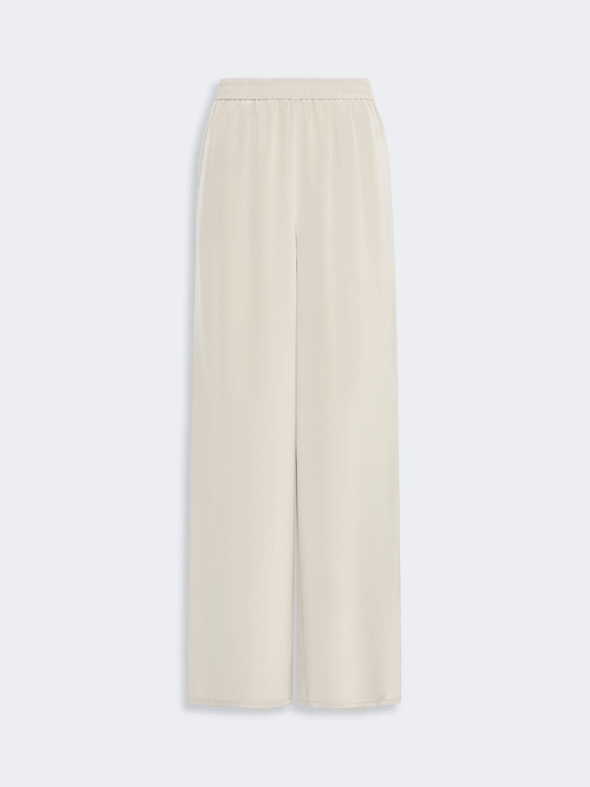 VOLONTA Relaxed-fit heavy silk trousers - STONE - 1