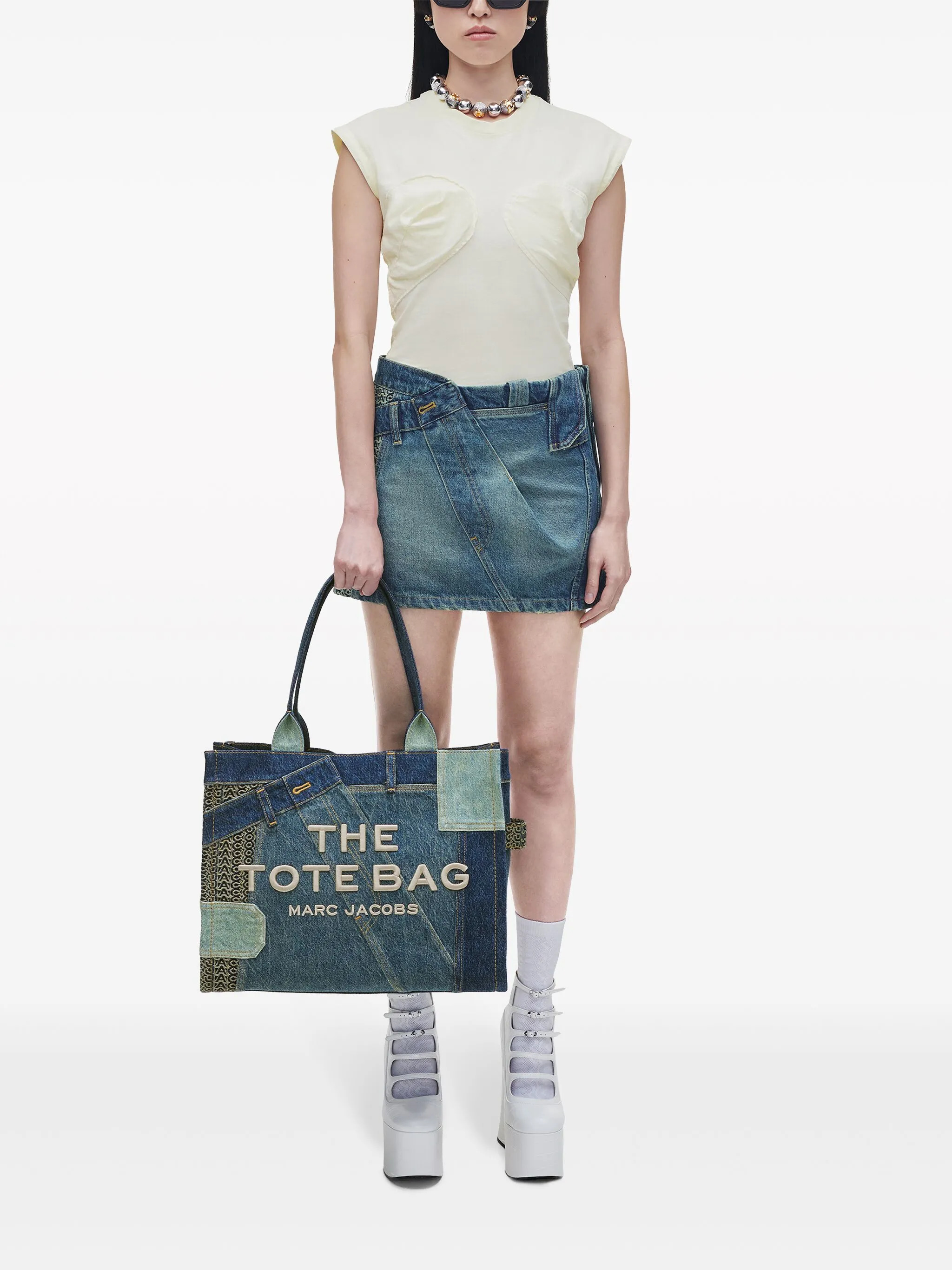 MARC JACOBS - Women The Large Deconstructed Denim Tote Bag - 2