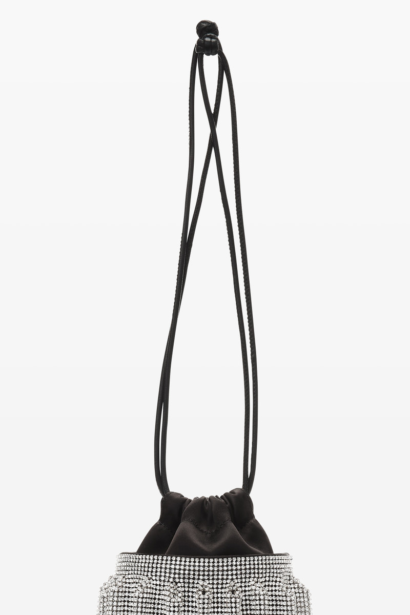DRAWSTRING POUCH IN CRYSTAL MESH 4