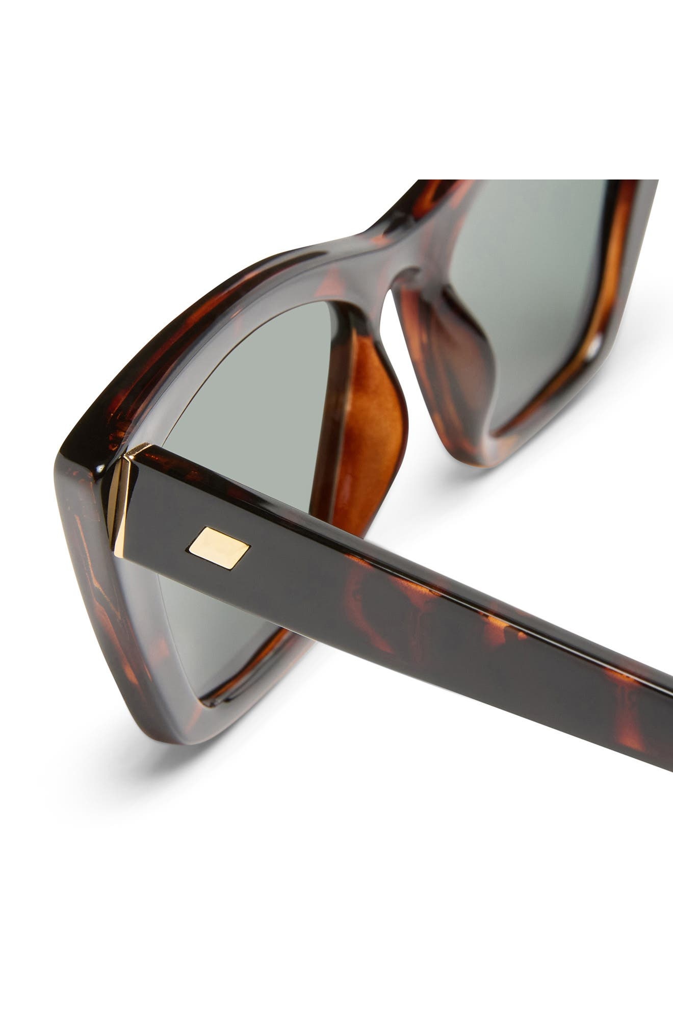 Le Specs Velodrome Cat Eye Sunglasses in Dark Tort/Khaki Mono Pol at Nordstrom - 4