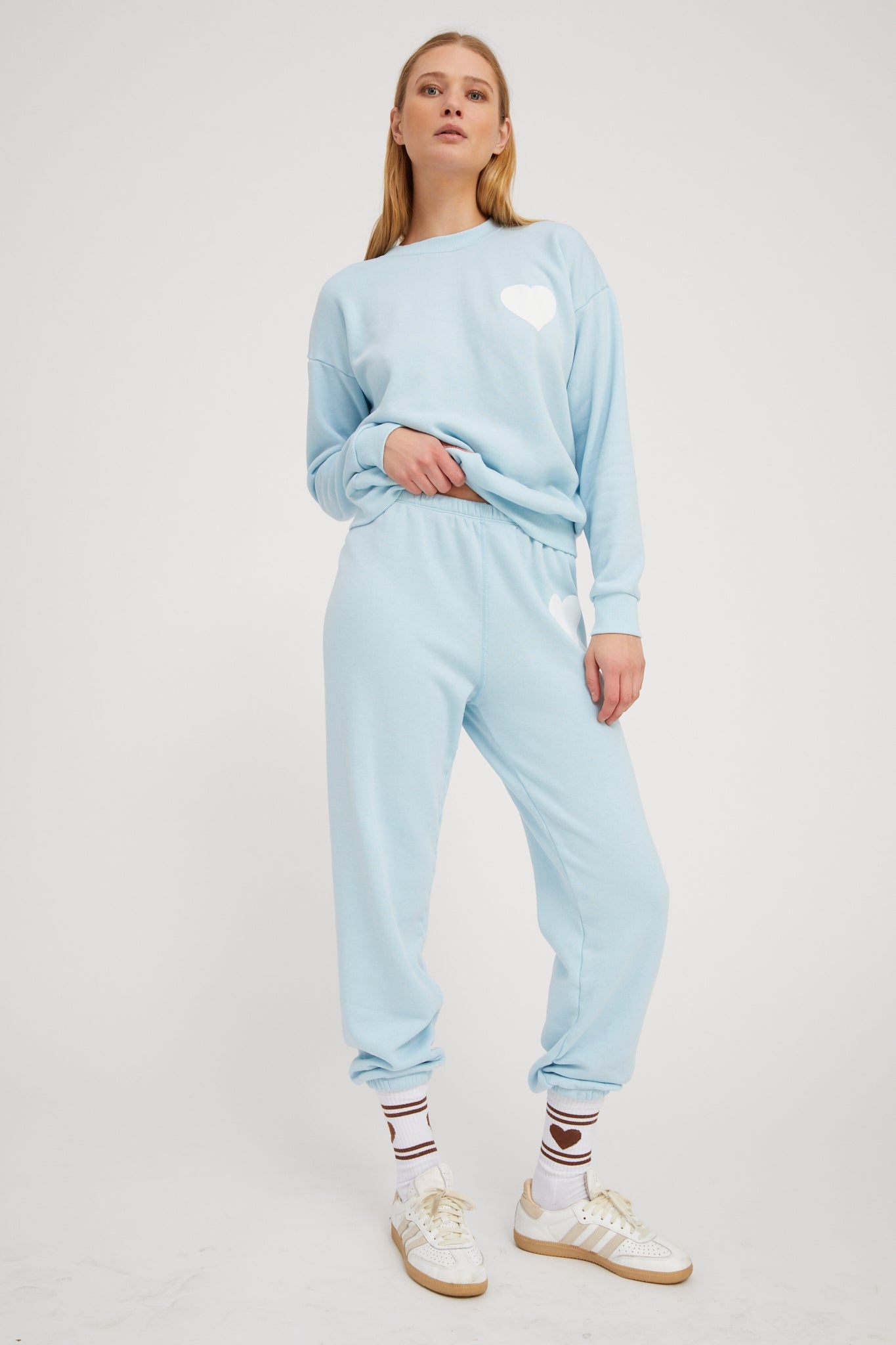BABY BLUE HEART SWEATPANTS - 2