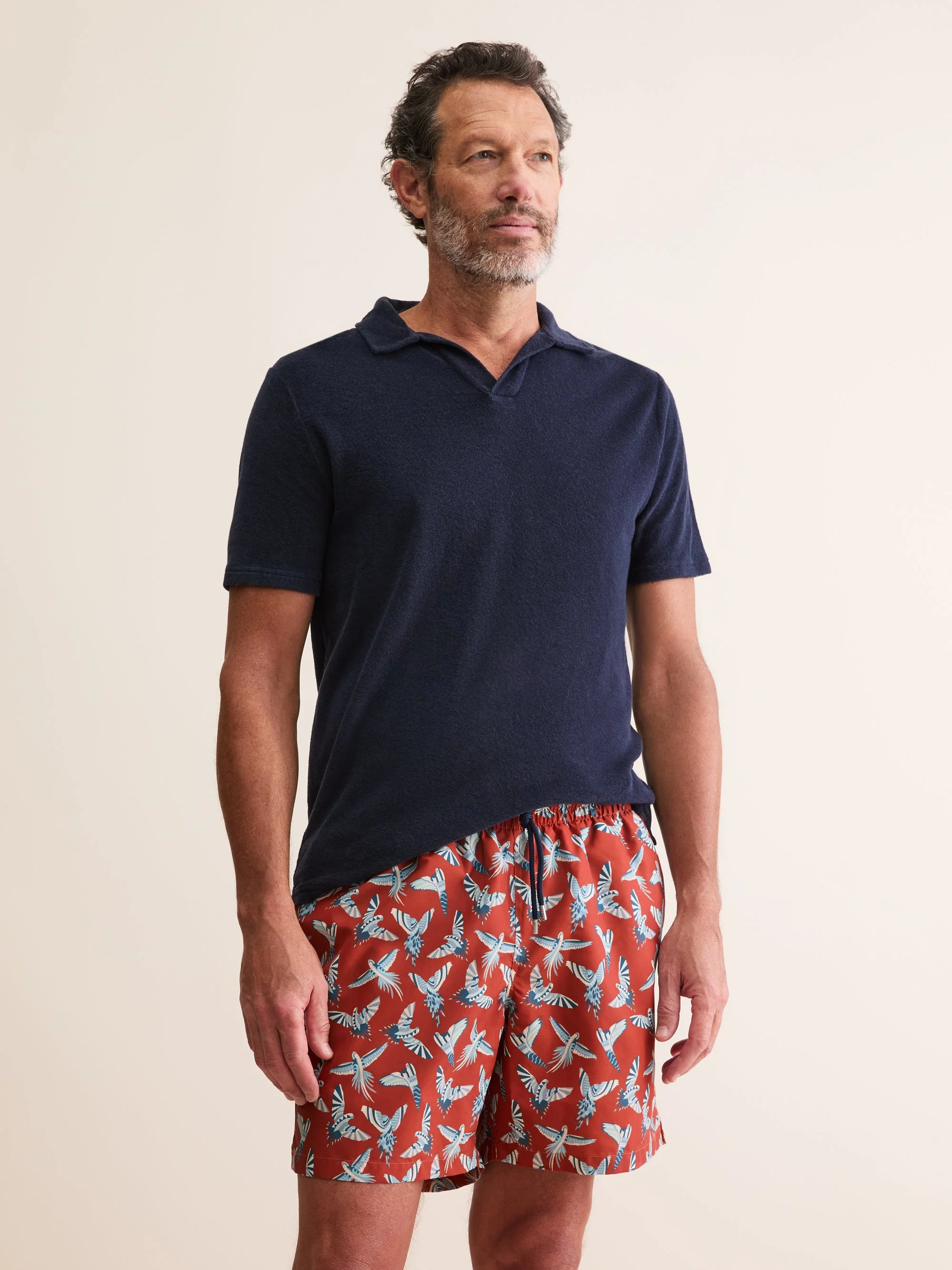 Men's Swim Trunks Parakeets of London Burnt Orange - 1