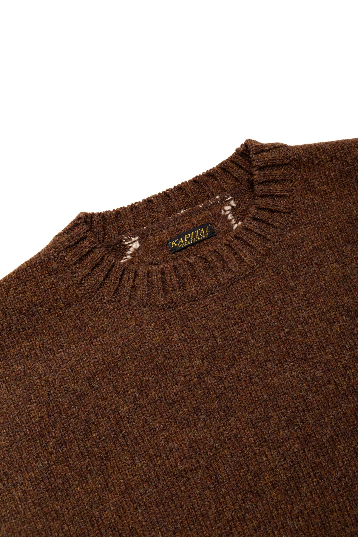 5G Wool BONE Crew Sweater - Brown - 6