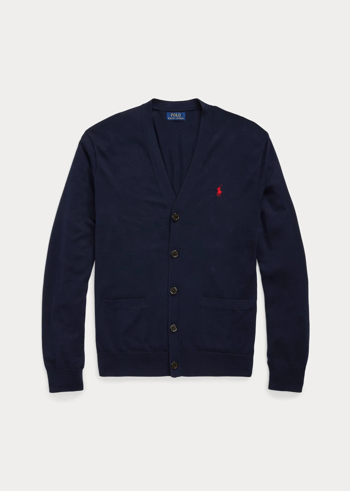 Cotton V-Neck Cardigan - 1