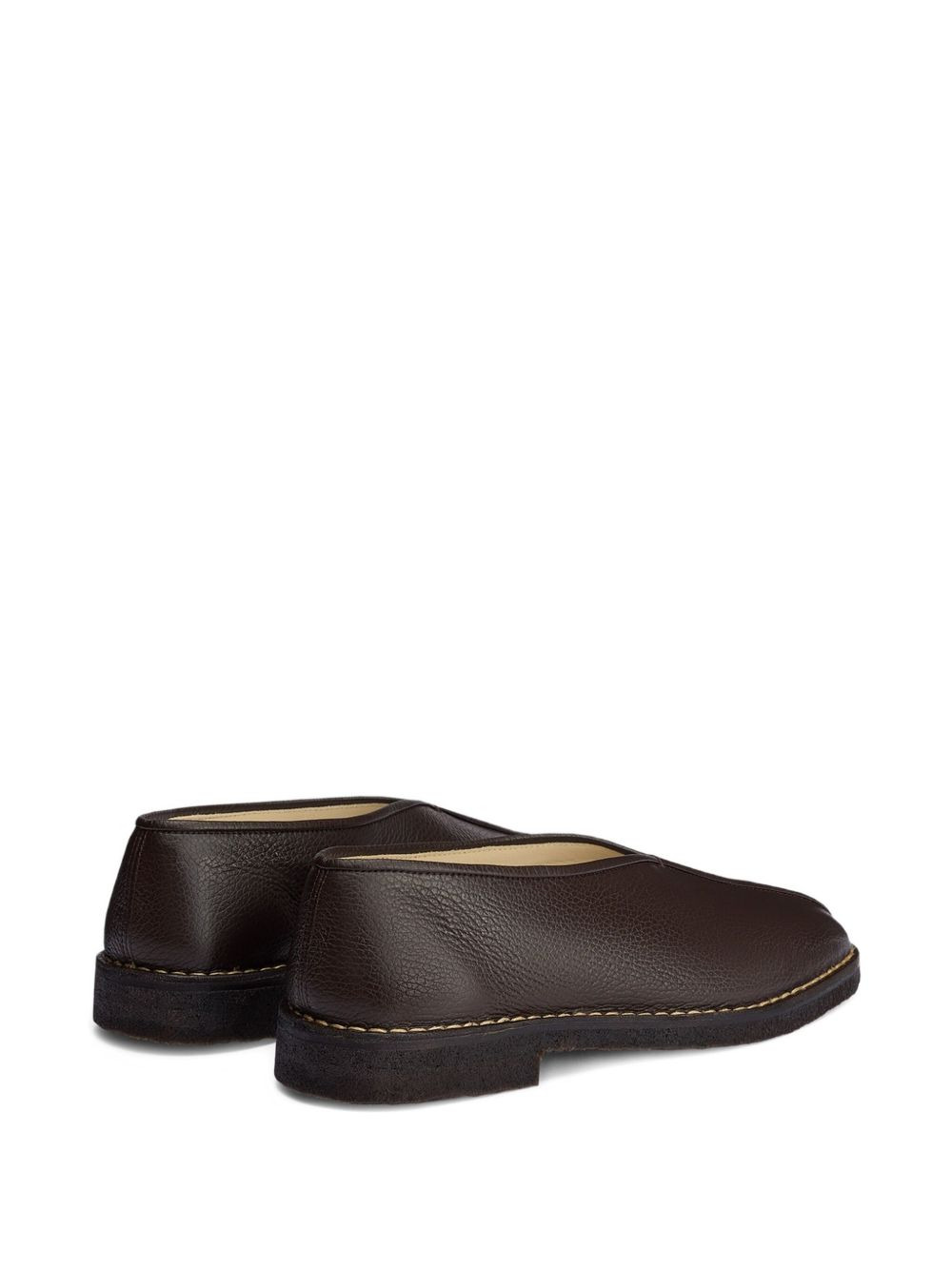 piped square-toe loafers - 3