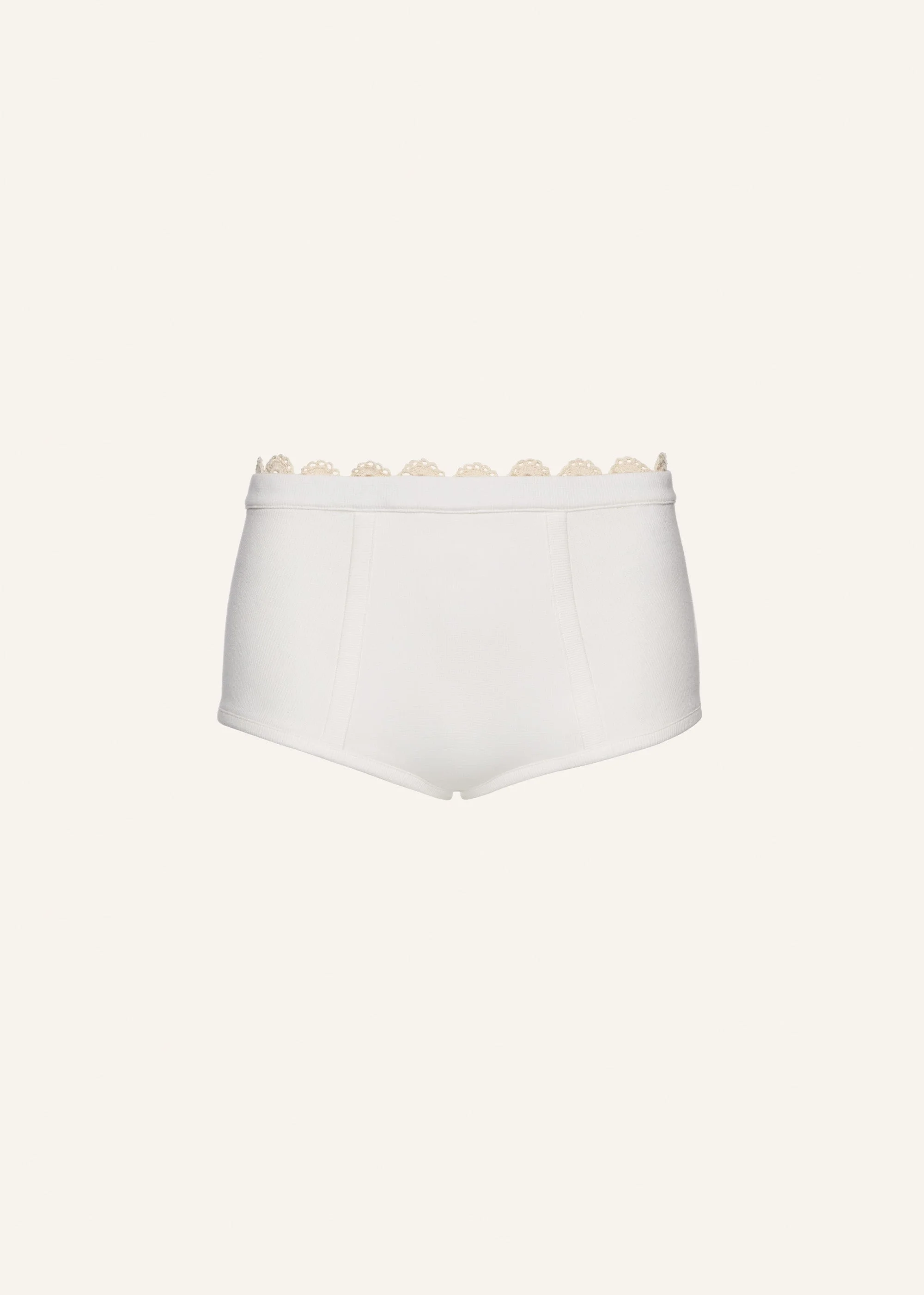 Lace-detail underwear shorts in white - 1