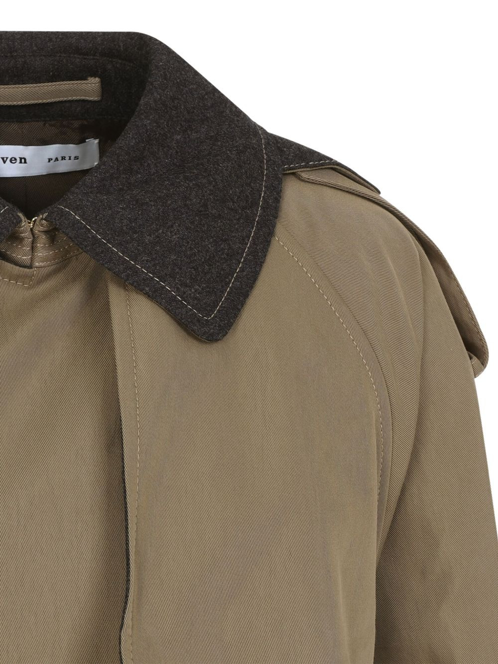 double-breasted belted trench coat - 4