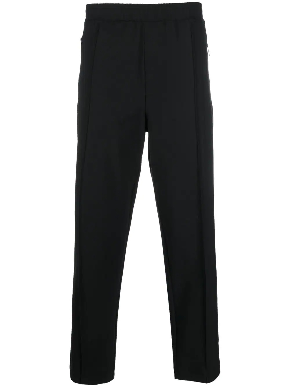 elasticated-waist cropped trousers - 1