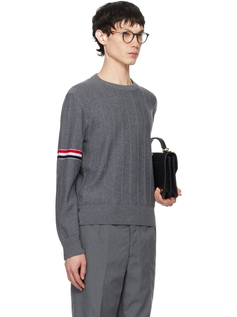 Gray Pinched Seam Sweater 2