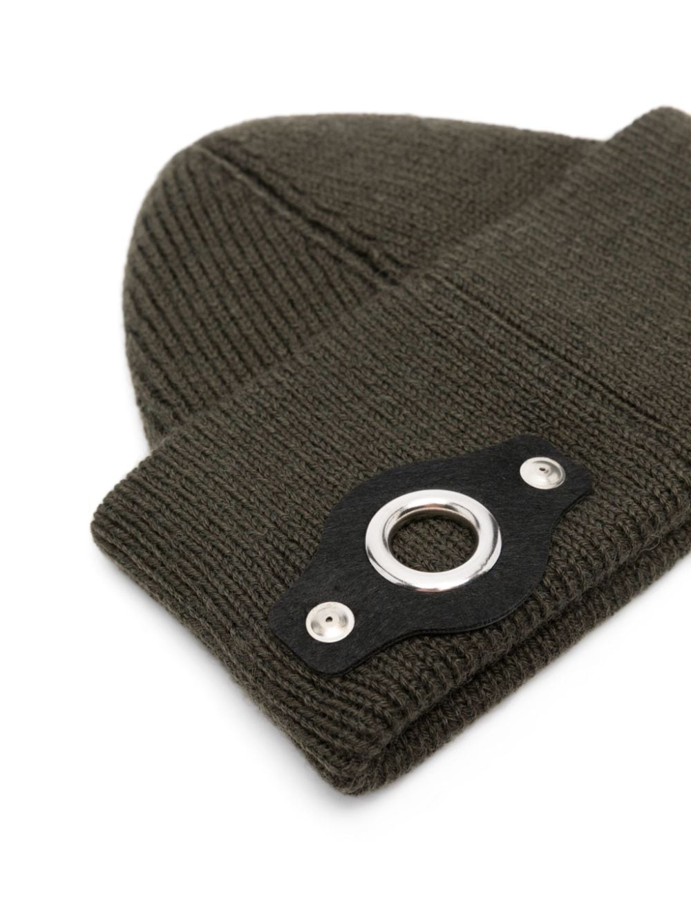 eyelet-detail ribbed-knit beanie - 2