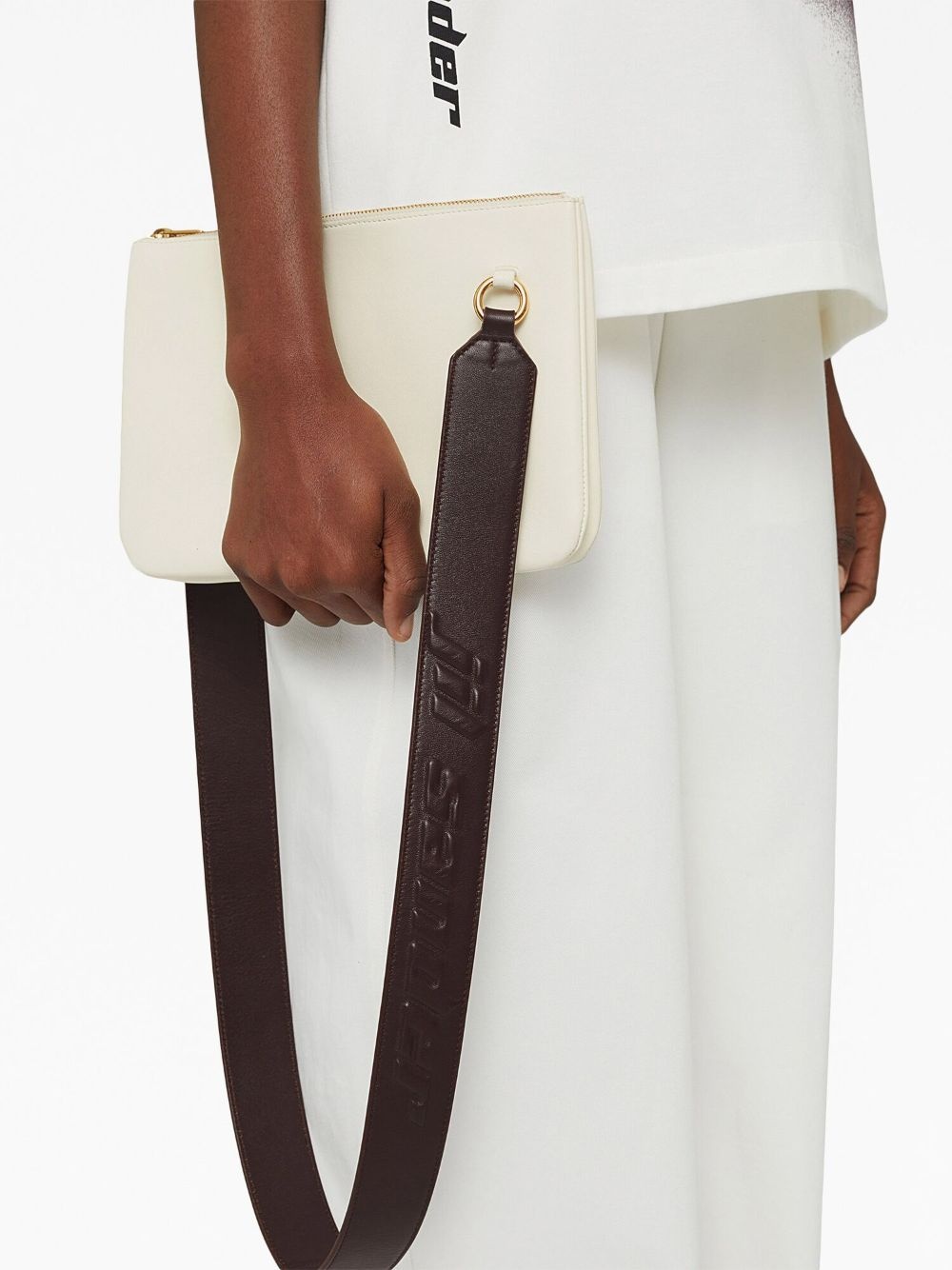 Link LG logo-strap leather crossbody bag - 2