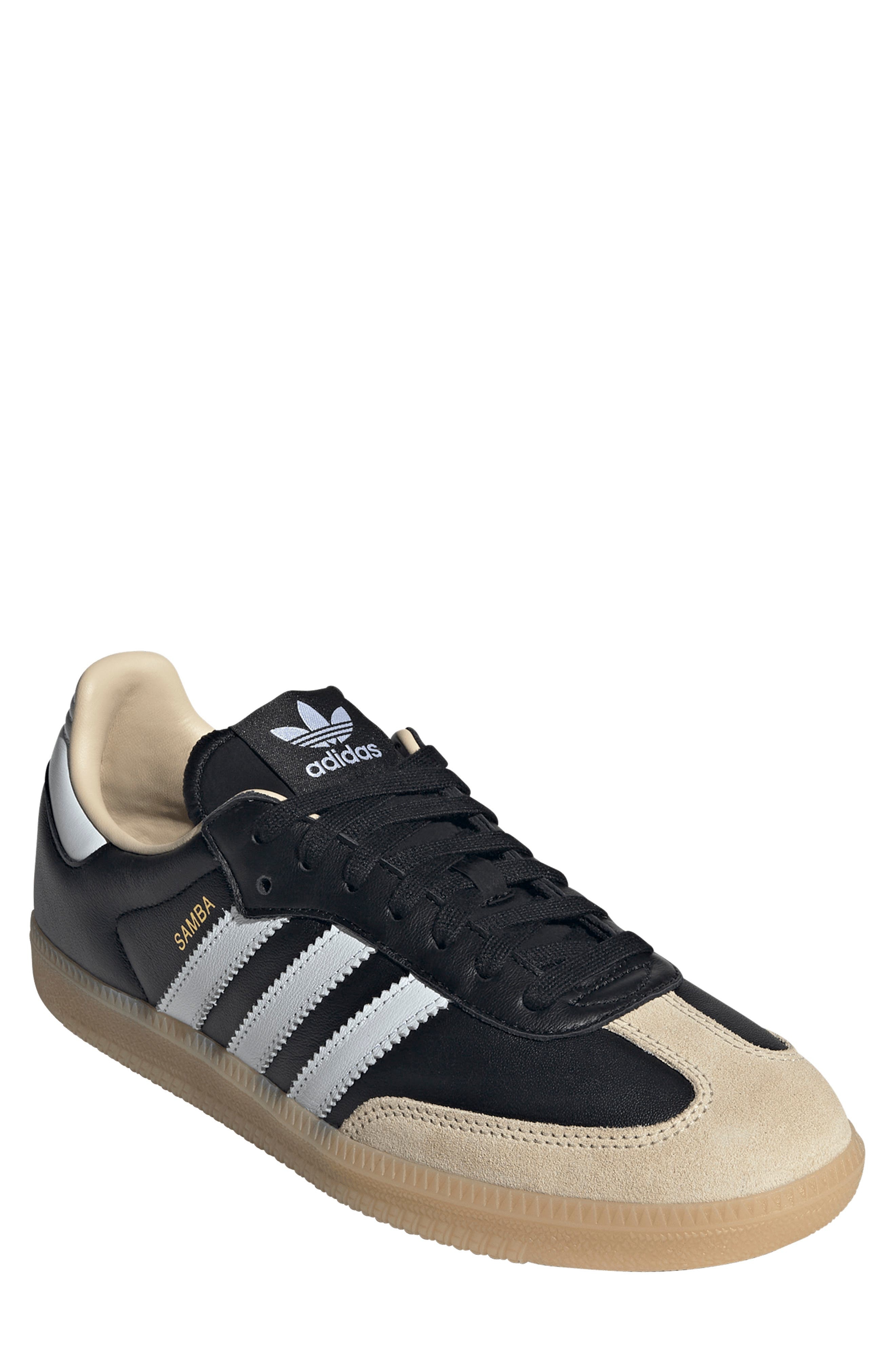 adidas Samba OG Sneaker in Black/White/Gum at Nordstrom - 1