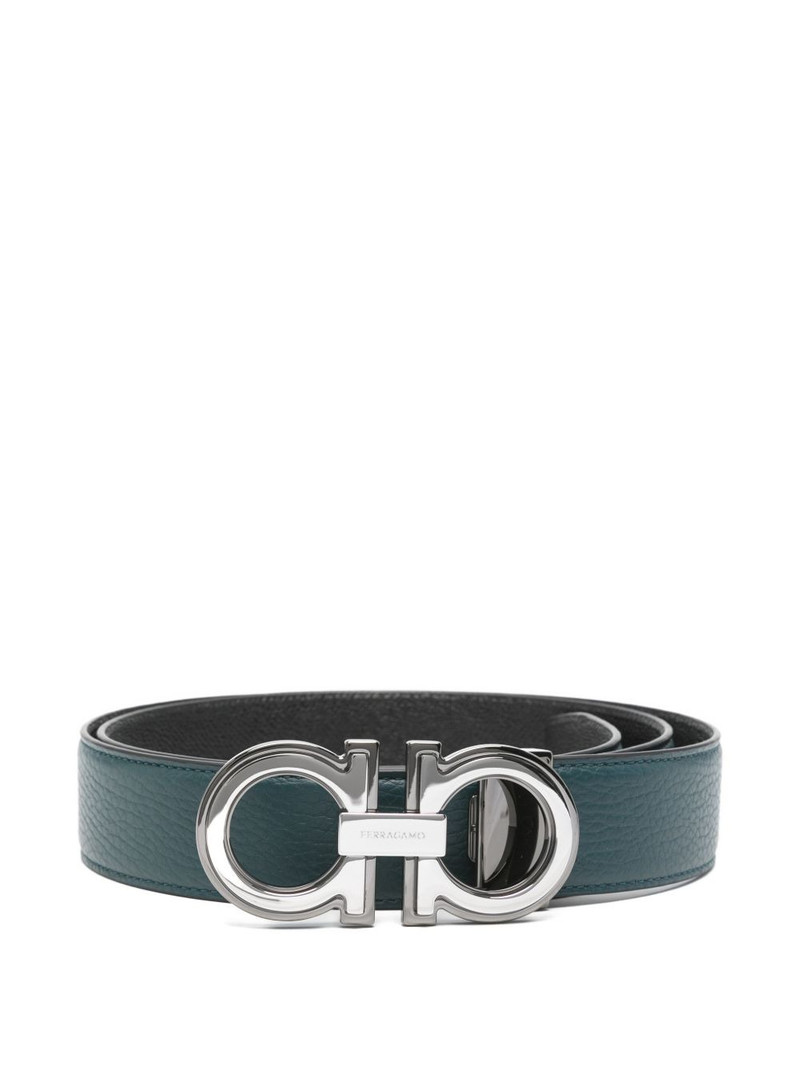 logo buckle leather belt 1