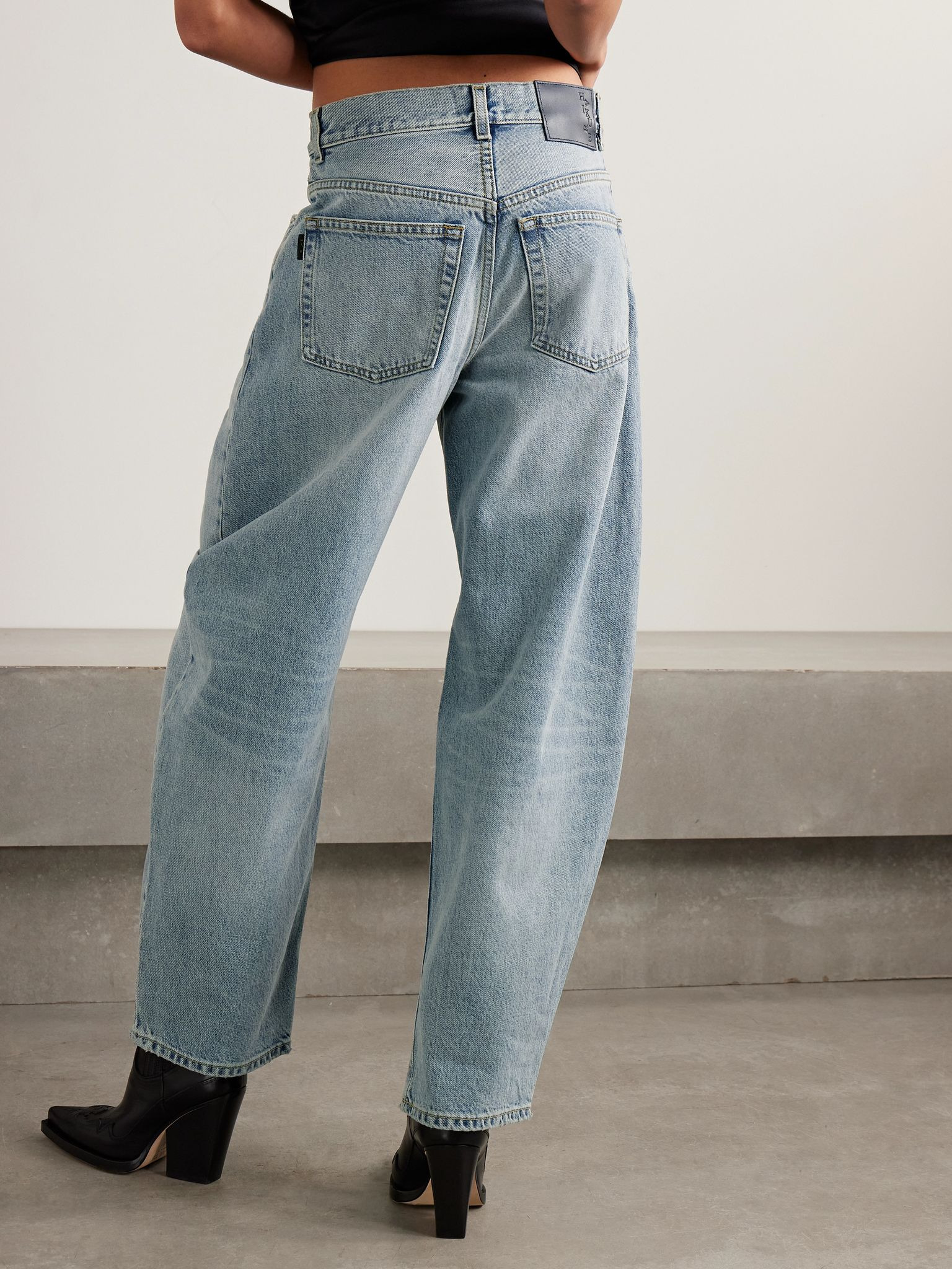 Bibi mid-rise barrel-leg jeans Light denim - 4