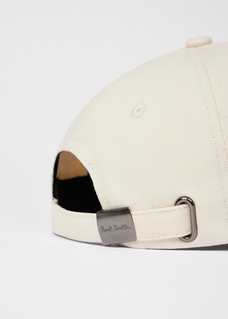 Women's Ecru Washed Cotton Cap 3