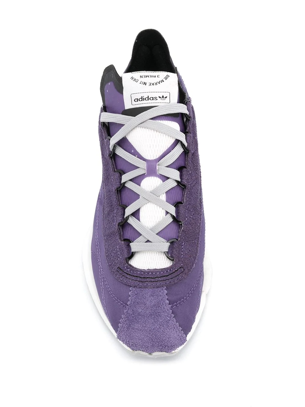 low-top lace-up trainers - 4