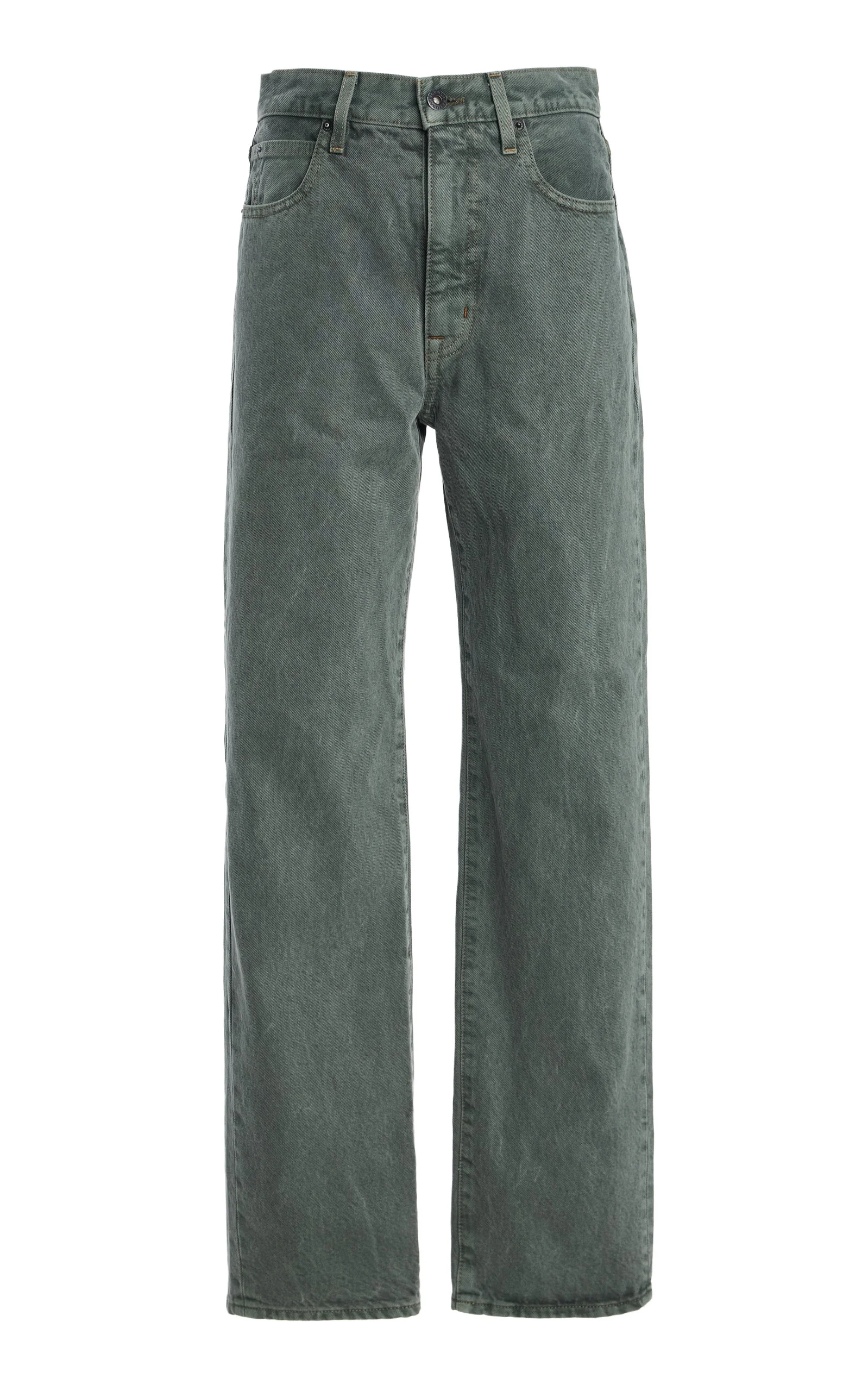 London Rigid High-Rise Straight-Leg Jeans - 1